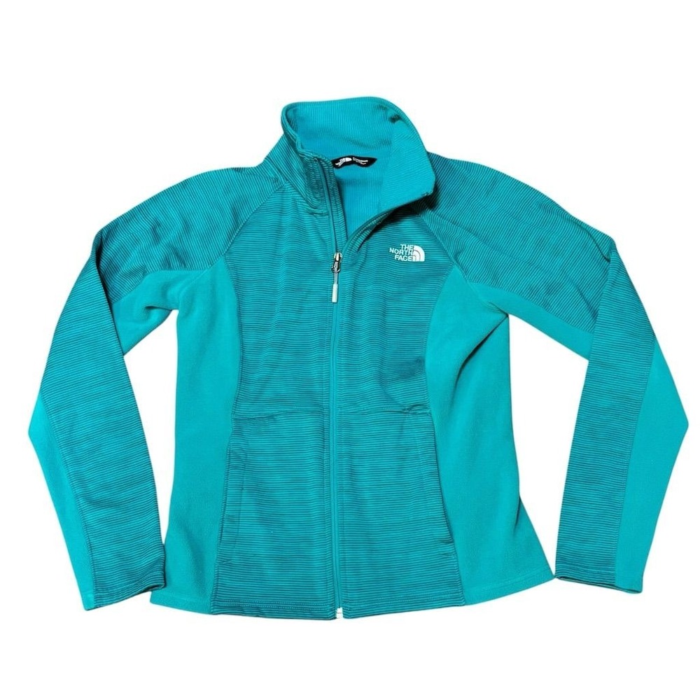 The North Face Women's Turquoise Full Zip Fleece Jacket Size M